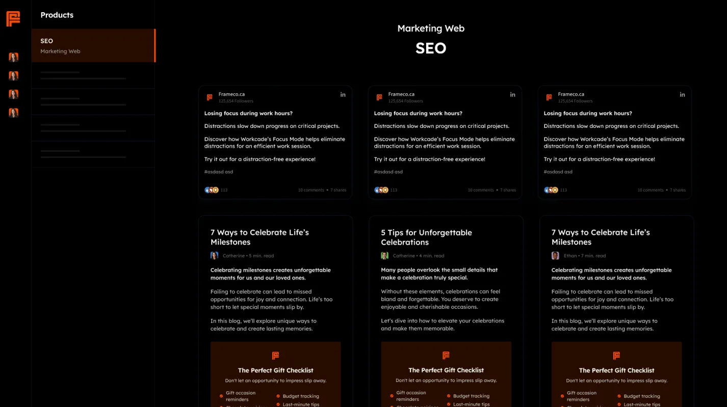 AI Marketing App SEO Features
